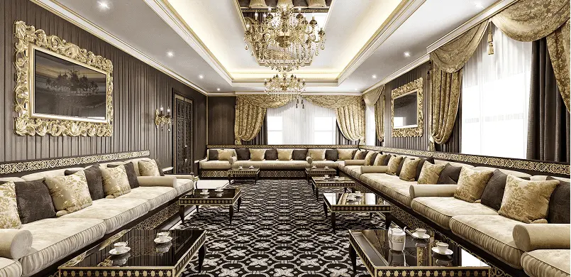 Classic Arabic Majlis furniture in Abu Dhabi