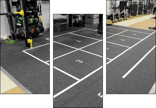 Soft rubber flooring for gyms