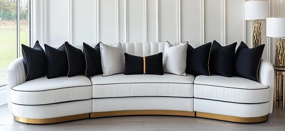 Luxury curved sectional sofa design