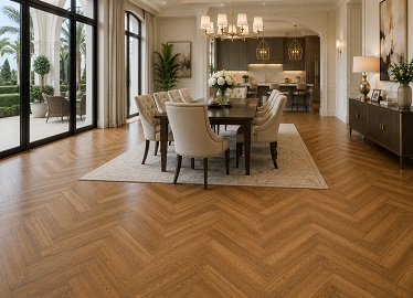 Elegant dining room flooring in Abu Dhabi