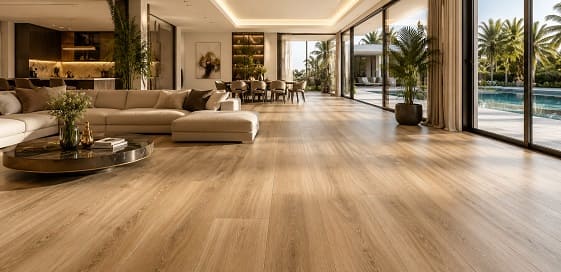 Luxurious modern Abu Dhabi villa with vinyl flooring