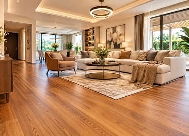 Abu Dhabi living room wooden flooring