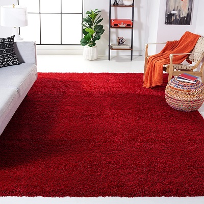 Bright red color carpet