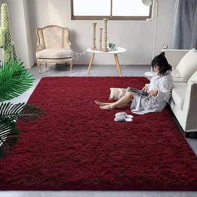 Burgundy red color carpet