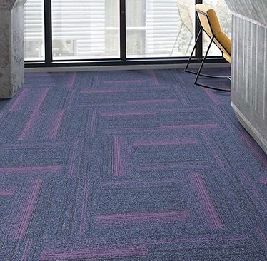 Carpet tiles Abu Dhabi bold purple lounge flooring