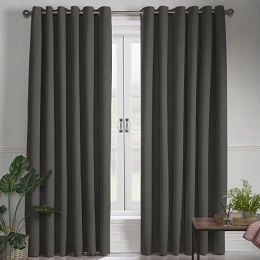 Charcoal color blackout curtains