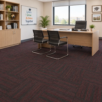 Crimson Stripe Block