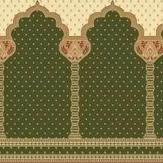Green color Mosque carpet