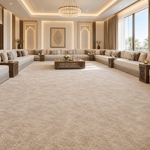 Majlis sitting area with wall to wall carpet