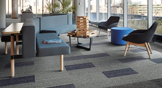 Modern carpet tiles Abu Dhabi office lounge flooring