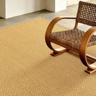 Natural fiber herringbone wave sisal carpet