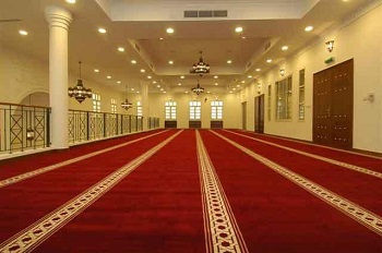 Plain red Mosque Carpet
