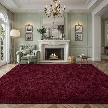 Wine red color carpet