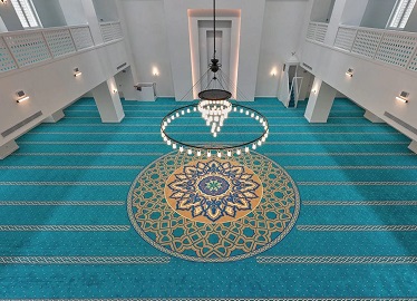 mosque carpet with ornate central design