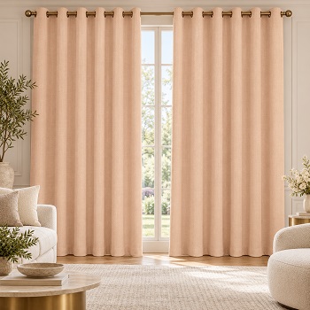 Peach Beige Curtains