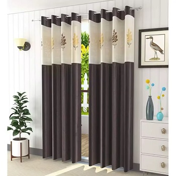 eyelet curtains on balcony door